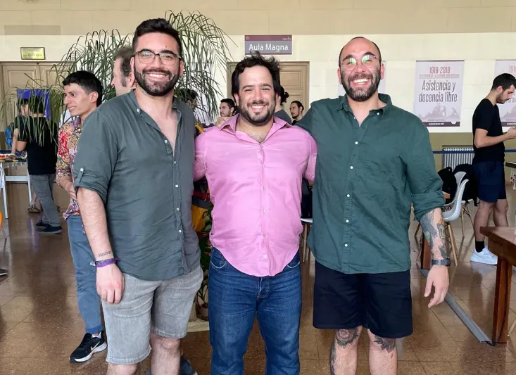 A picture of me with a couple friends from the academy