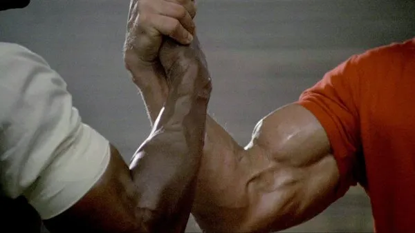 Handshake scene from predator
