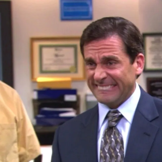 Michael Scott (The Office) red face meme