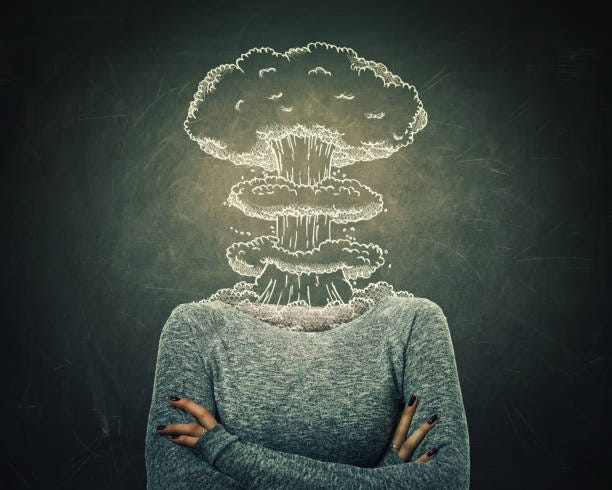 A head exploding