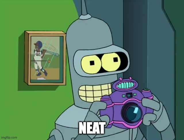 Bender from Futurama on its 'Nice' meme