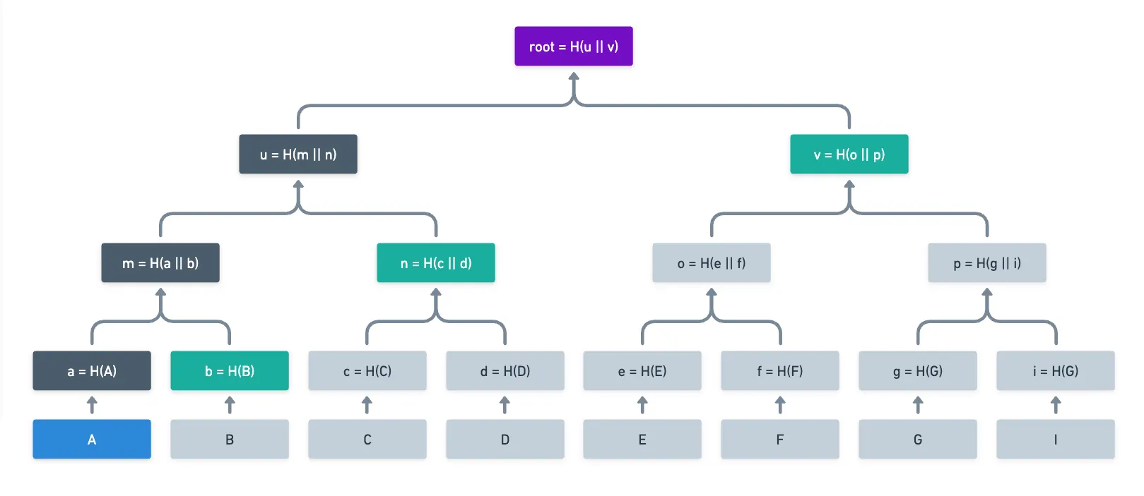 A Merkle tree