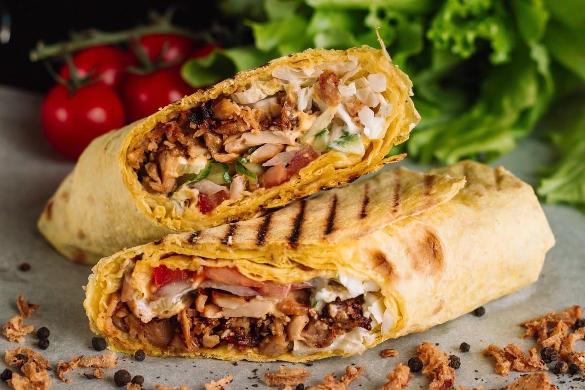 A delicious-looking wrap