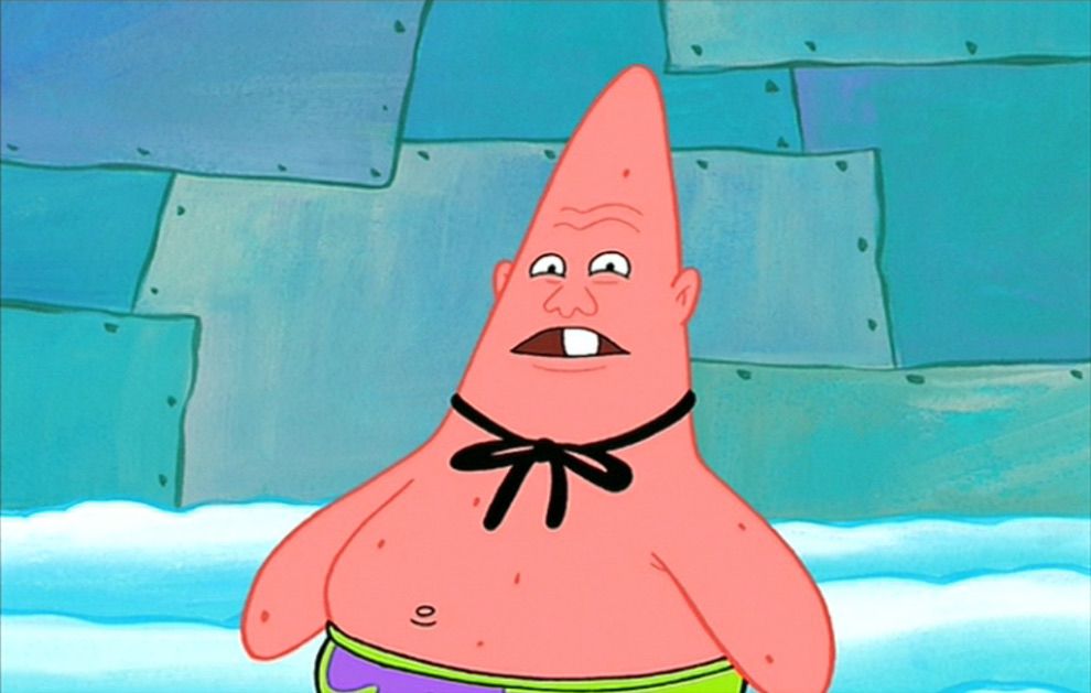 Patrick with a Huh face