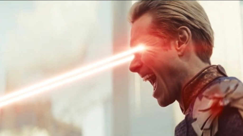 Homelander shooting lasers