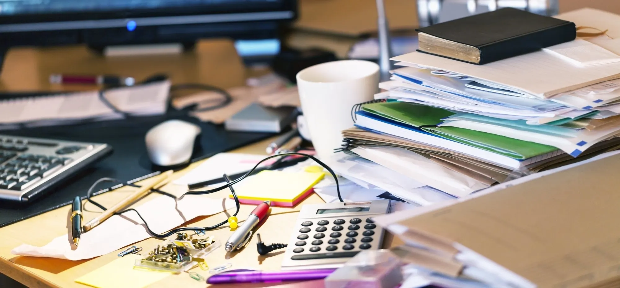 A messy desk